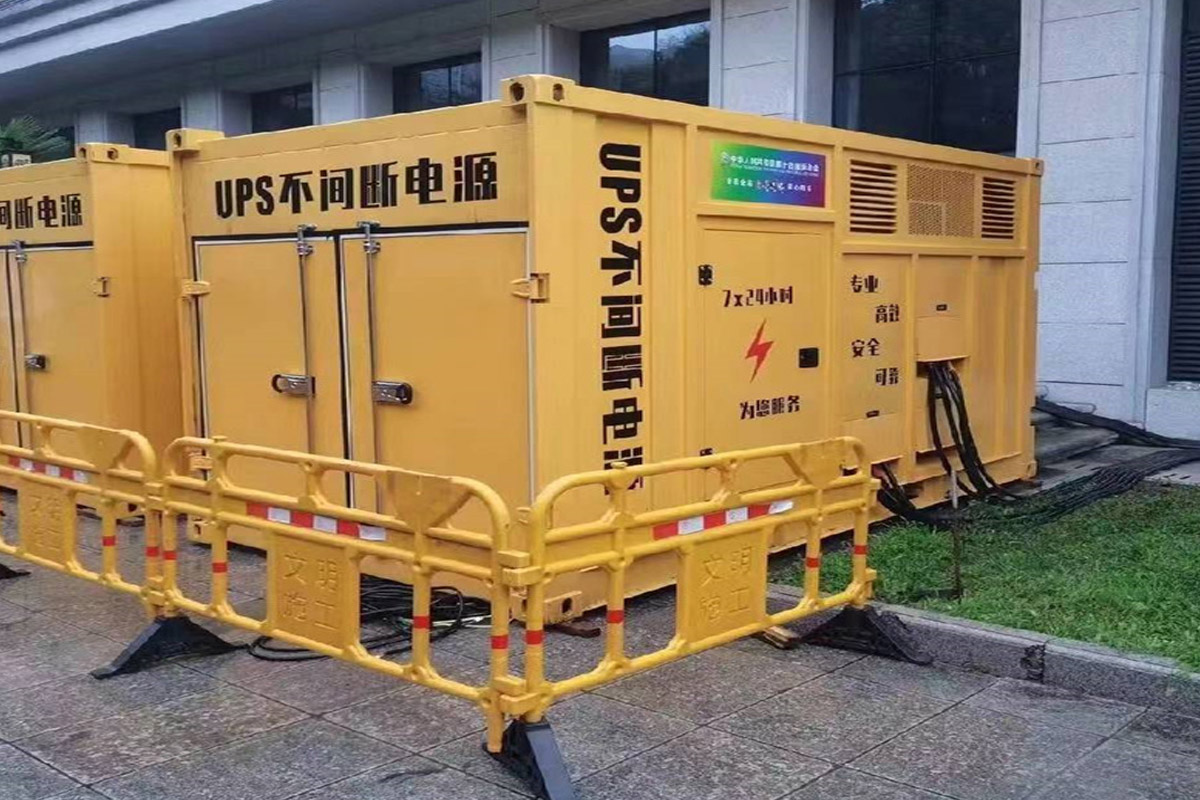 清流发电机租赁施工现场